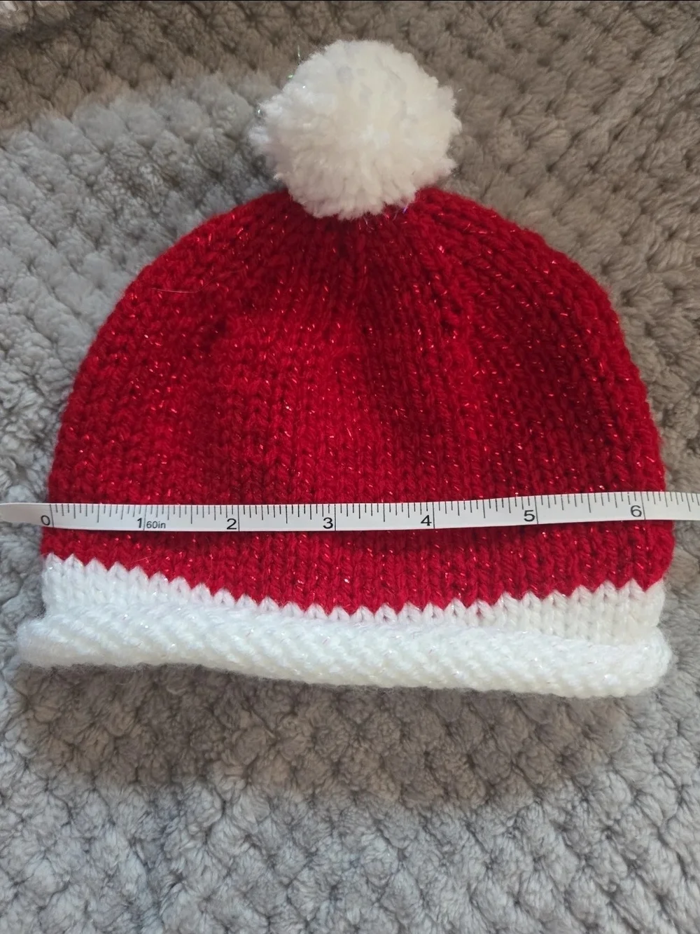 Handmade Christmas Santa Hat and Booties Set - NWOT